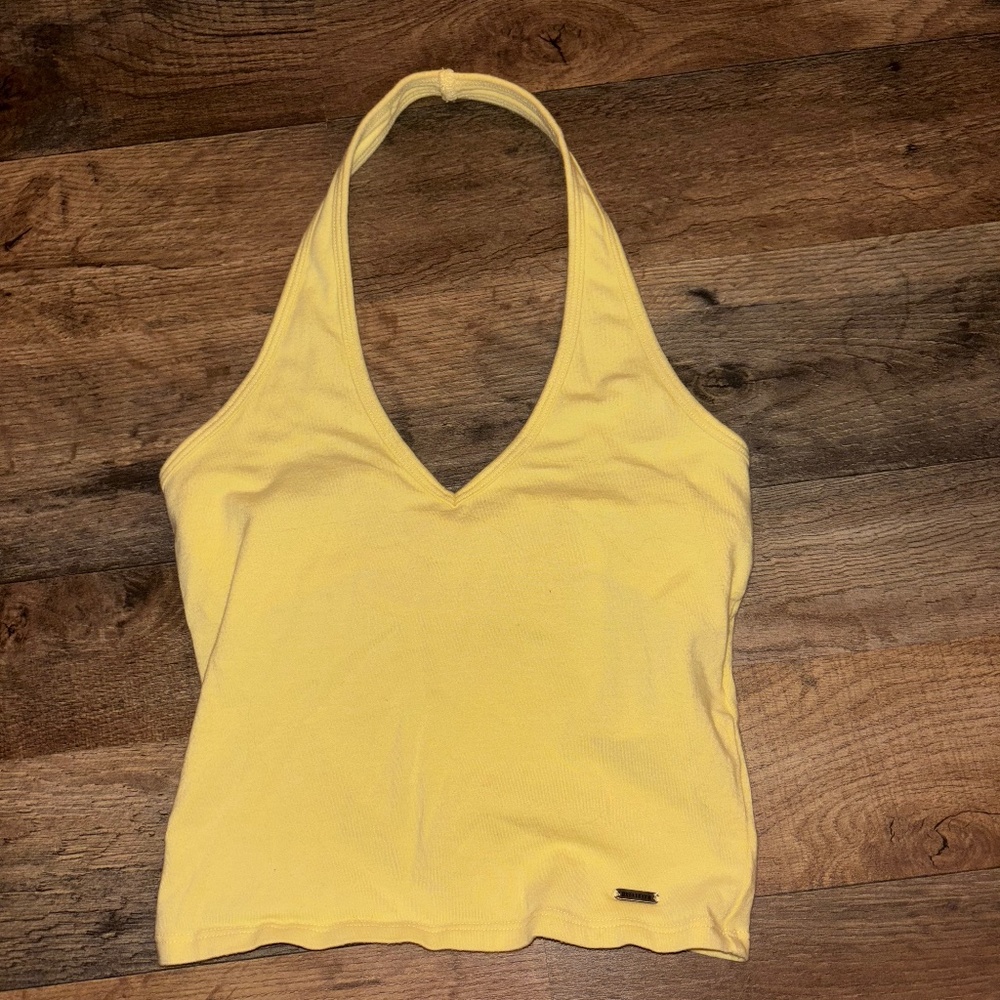 XS, Yellow, Hollister Halter Top